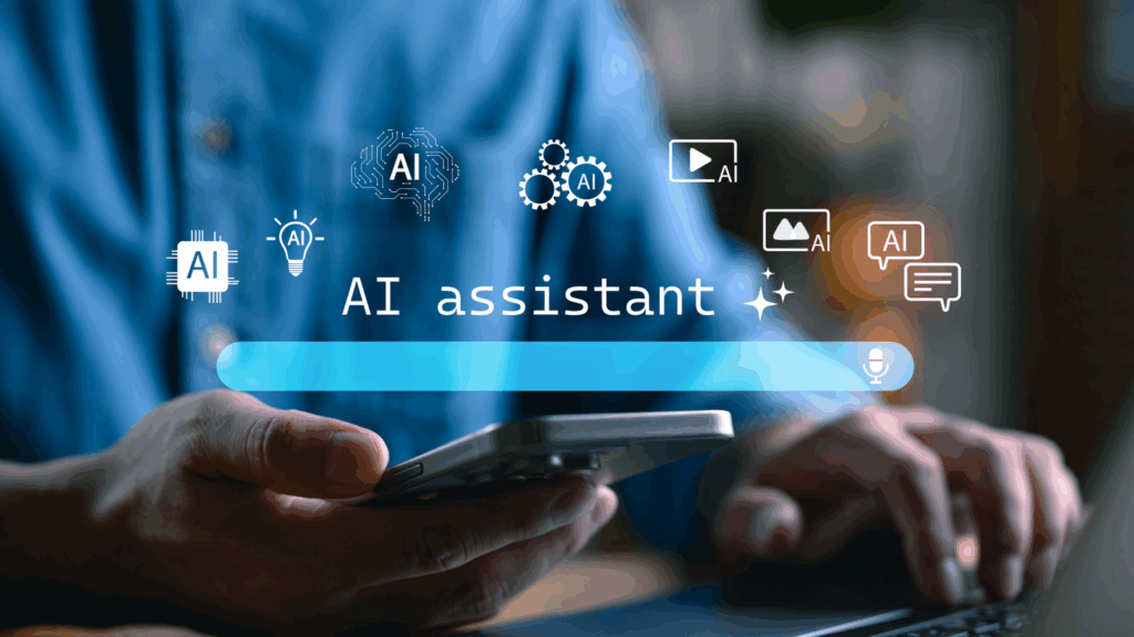 ai search feature displayed on smart phone and laptop